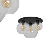 plafon Sofia Clear 3xE27 czarny MLP6586 Milagro