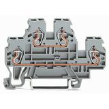 złączka dwupiętrowa L/N 2,5 mm szara