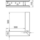 GS-SA70110RW, NAROŻE ZEWN. 70X110 CZ.B.