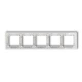 "DECO Ramka pięciokrotna transparentna DECO Art - efekt szkła (ramka: transparentna