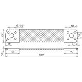 Taśma łącząca bardzo giętka dł. 180 mm, 50 mm2, Cu