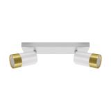 Lampa oprawa ścienno-sufitowa PUZON SPT 2 x max 35 W GU10 2L biały/złoty 04277 IDEUS