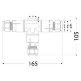 SZPN 295X-3T złączka kablowa 5x1,5 trójnik czarna 39.2953 OPATÓWEK