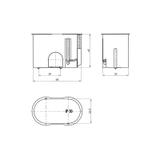 P2x32 ,  Puszka inst. do pustych ścian - kinkietowa O 2 x 32 mm, niebieski