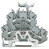 TOPJOBS złączka 2-piętrowa 2,5 mm2 PE/L szara