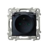 SZAFIR Gniazdo bryzgoszczelne z uziemieniem IP-44 z przesłonami torów prądowych wieczko przezroczyst