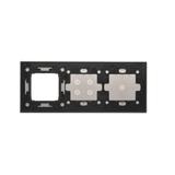 Simon 54 Touch Panel dotykowy S54 Touch 3 moduły 1 pole dotykowe + 4 pola dotykowe + 1 otwór na osprzęt S54 srebrna mgła DSTR3140/71 KONTAKT