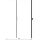 univers Obudowa stojąca IP41 kl.I 1350x2000x600mm RAL7035 FG25XE HAGER