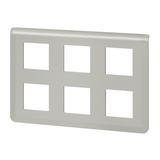 Mosaic - Ramka 2x3x2 Modułowa Pozioma - Aluminium 079332L LEGRAND