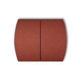 Klawisze podwójne do łączników TREND, LOGO (komplet dwóch sztuk) brązowy metalik