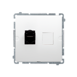 Simon Basic Gniazdo komputerowe RJ45 kategoria 6 pojedyncze ekranowane z przesłoną przeciwkurzową Mo