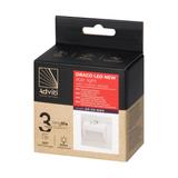 DRACO LED NEW 1,5W, oprawa schodowa podtynkowa, 12VDC, 30lm, 3000K, biała, czujnik ruchu i zmierzchu