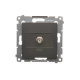 Simon 54 Gniazdo antenowe SAT pojedyncze Do instalacji indywidualnych brąz mat