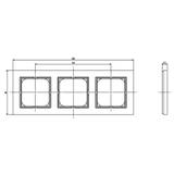 SONATA Ramka potrójna - kolor ecru