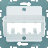 BERKER Płytka czołowa do 3 MINI-COM Module biały 142709 HAGER