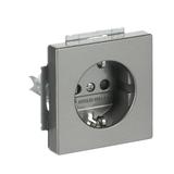 FUTURE Gniazdo wyrównania potencjałów (męskie)  aluminiowo srebrny