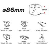 Otwornica bi-metalowa 86 mm