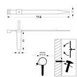 Uchwyt szybkiego montażu z kołkiem fi8 USMPK (50szt) 21.2 OPATÓWEK