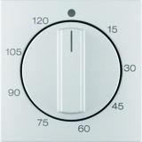 BERKER B.Kwadrat/B.7 Płytka czołowa z pokrętłem Regulator mechanizm łącz. czas. 120 min aluminium mat lakierowana 16331404 HAGER