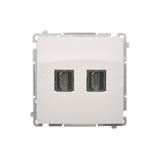Simon Basic Gniazdo HDMI podwójne biały BMGHDMI2.01/11 KONTAKT
