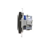 Simon 54 Gniazdo DATA z kluczem uprawniającym 16A z. śrub. czarny