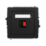 DECO Mechanizm gniazda głośnikowego pojedynczego czarny mat