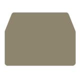 WAP WDU1.5/R3.5 Płytka końcowa (styki), 24.5 mm x 1.5 mm, Ciemnobeżowy /20szt./ 1754190000 WEIDMÜLLER