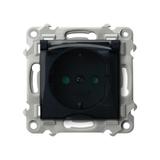 SZAFIR Gniazdo bryzgoszczelne z uziemieniem schuko IP-44 wieczko przezroczyste z przesłonami torów p