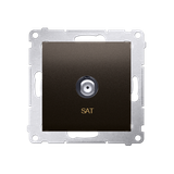 Simon 54 Gniazdo antenowe SAT pojedyncze Do instalacji indywidualnych brąz mat