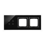 Simon 54 Touch Panel dotykowy S54 Touch 3 moduły 4 pola dotykowe + 2 otwory na osprzęty S54 zastygła lawa DSTR3400/73 KONTAKT