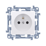 Simon 10 gniazdo pojedyncze z/u biały