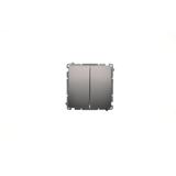 Simon Basic Łącznik świecznikowy z podświetleniem LED 10A 250V szybkozłączka stal inox BMW5L.01/21 KONTAKT