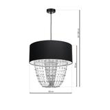 lampa wisząca Almeria E27 czarna/chrom MLP6432 Milagro