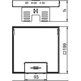 RKSN2 UZD3 4VS25, Prostokątna kaseta z wyj.przewodu