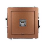 DECO Mechanizm gniazda komputerowego pojedynczego 1xRJ45, kat. 5e, ekranowany, 8-stykowy, bez pola o