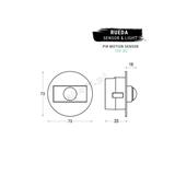 Oprawa Rueda PIR 120 Motion Sensor | 10 V DC | 0,2 W | IP 20 |PIR 120o | Wykończenie: czarny mat |