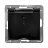 IMPRESJA Gniazdo bryzgoszczelne z uziemieniem IP-44 z przesłonami torów prądowych wieczko przezroczy