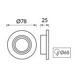 Sufitowa oprawa punktowa PLUTO C WHITE/CHROME