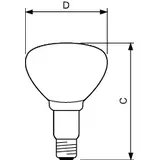 BR125 IR 150W E27 230-250V CL 1CT/10 Żarówka