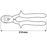 Obcinak do drutów 210 mm