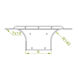 Trójnik dostawny 100x50mm Grubość 2,00 mm TKZDC100H50  354110 BAKS