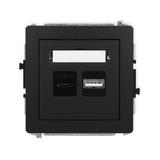 DECO Ładowarka USB podwójna USB C + USB A, 20W max. czarny mat 12DCUSB-8 KARLIK
