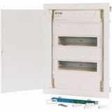 KLV-24HWS-SF Rozdzielnica modułowa do ścian z regipsu superpłaska 2x12 kl.II IP30 zawiera listwy N/P