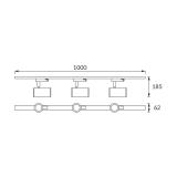 Oprawa do zamontowania na szynoprzewodzie (4 szt.)/Szynoprzewód LUTER 4xGU10 WHITE