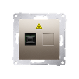Simon 54 Gniazdo światłowodowe / optyczne pojedyncze SC/APC złoty mat