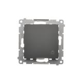 Simon 54 Przycisk „światło” 16A z. śrub. czarny