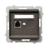 SONATA Gniazdo telefoniczne pojedyncze - kolor czekoladowy metalik