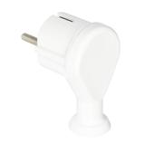 Wtyczka kątowa 2P+Z, Uni-Schuko, biała OR-AE-13261/W ORNO