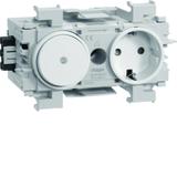 tehalit.WA Gniazdo SCHUKO z przełącznikiem WAGO montaż krawędziowy biały