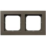 SONATA Ramka podwójna - kolor czekoladowy metalik